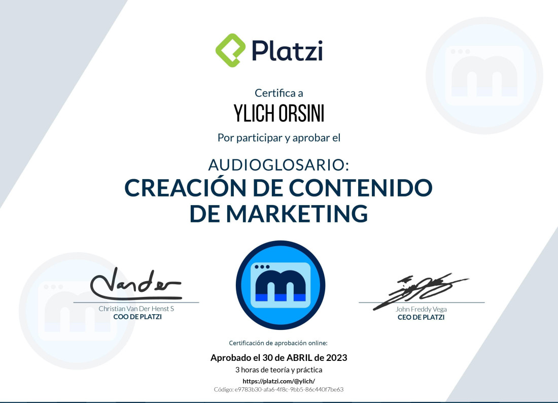 Diploma de cursos variados
