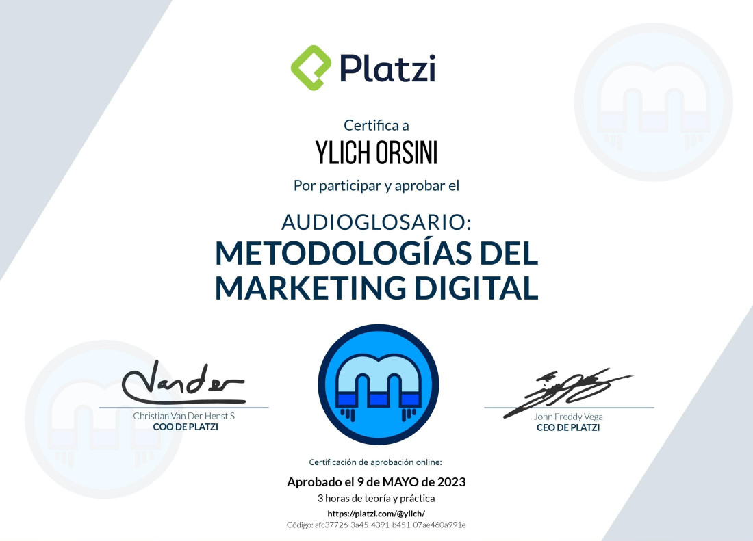 Diploma de cursos variados