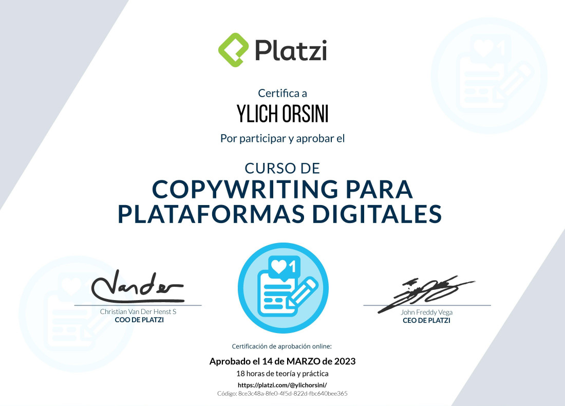Diploma de cursos variados